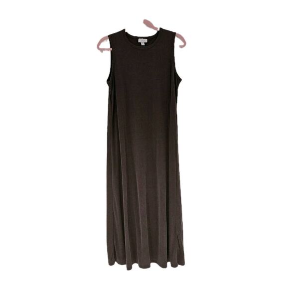 Pure J Jill Ribbed Maxi Dress S Tencel Modal Capsule Closet Minimalist Lagenlook - Picture 1 of 11